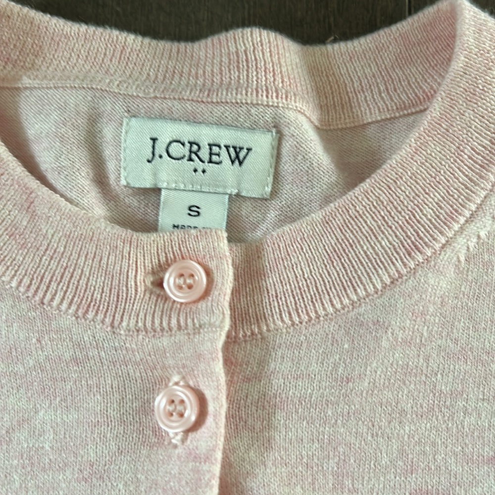 J. Crew classic lightweight cotton cardigan.